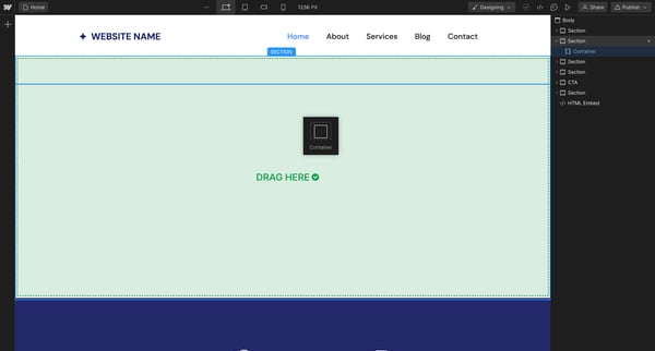 Webflow - Create basic layouts from Webflow
