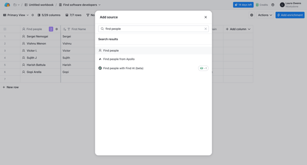 Clay | Find software developers screen