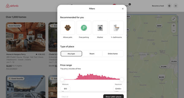 Airbnb | Vacation rentals, cabins, beach houses, & more screen