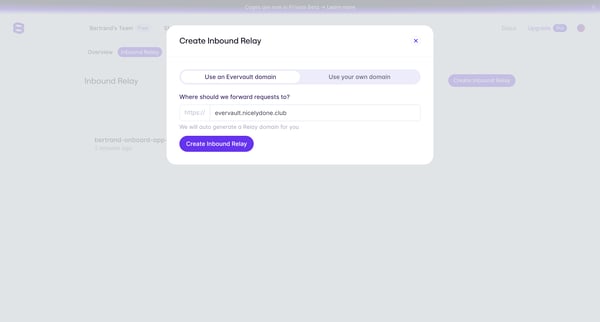 Evervault | App screen