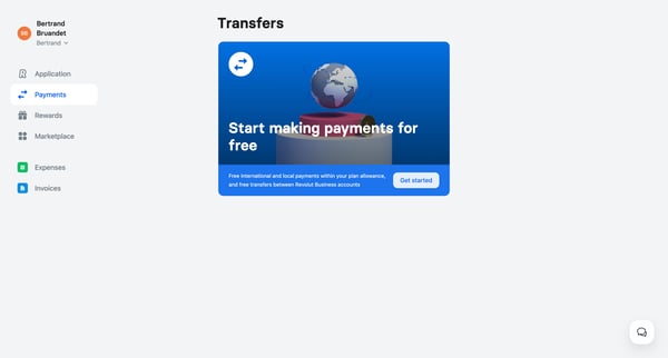 Revolut Business screen