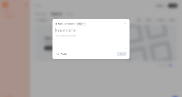Teams · Qatalog screen