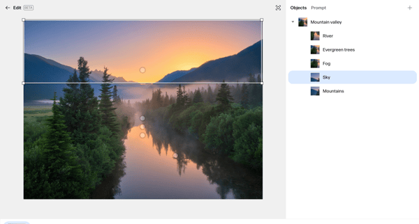 Mountain Valley Sunrise 3 - Image screen