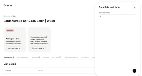 Buena | App screen