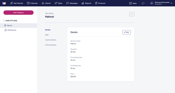 Mangomint App screen