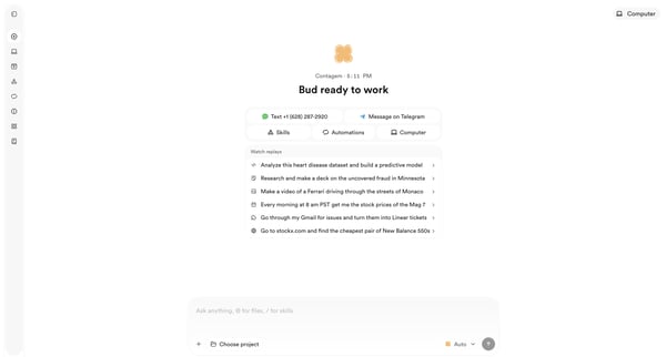 Bud - Your AI Worker screen