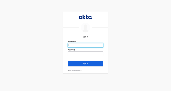 Sign In screen