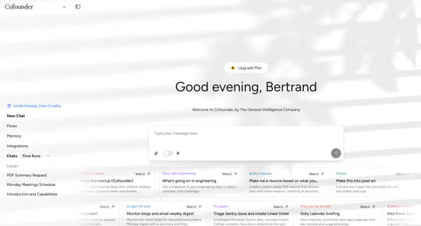 Cofounder screen