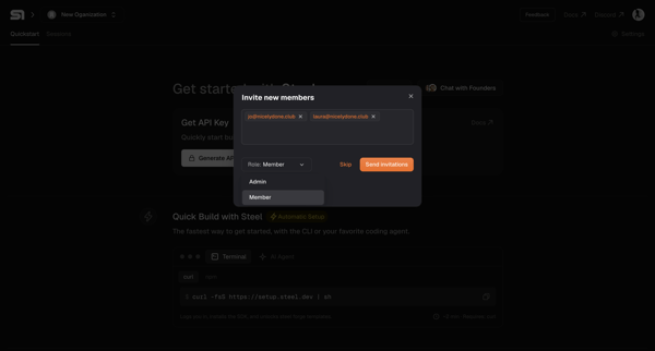 Steel | Open-source Headless Browser API screen
