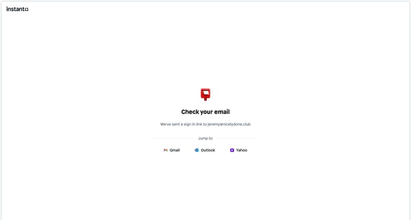 Verify email | Instant screen