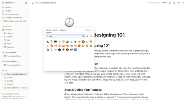 How to start designing 101 screen