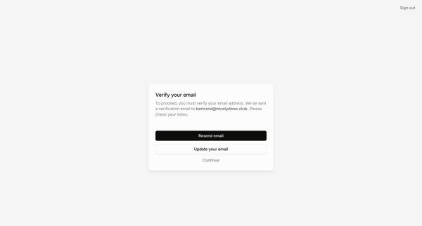 Verify your email | xAI Single-Sign On screen