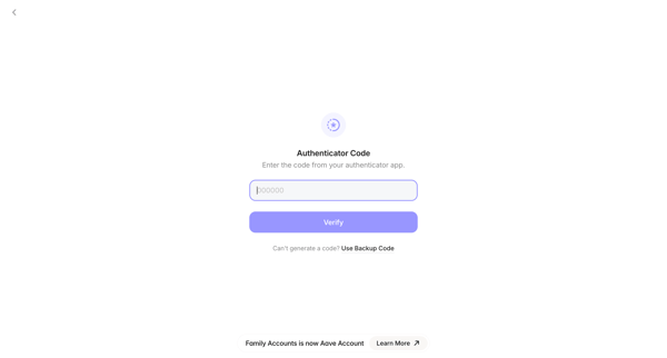 Aave Account screen