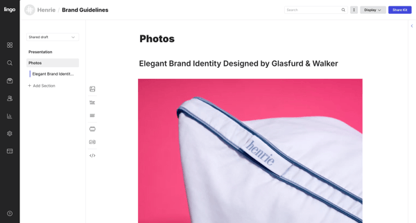 Brand Guidelines: Photos screen