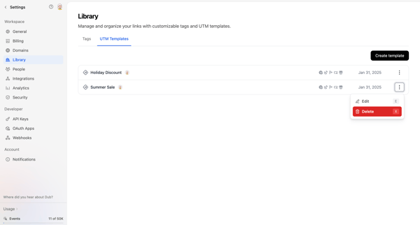 Dub.co - Link Management for Modern Marketing Teams screen