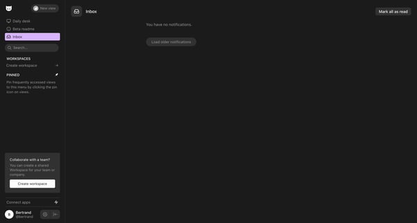 Clew | Inbox screen