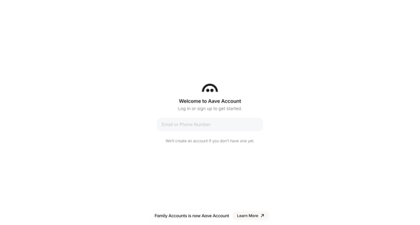 Aave Account screen