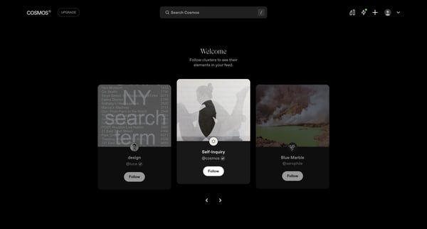 Home | Cosmos screen