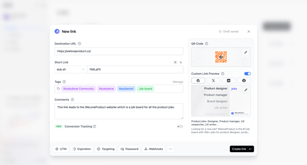 Dub.co - Link Management for Modern Marketing Teams screen