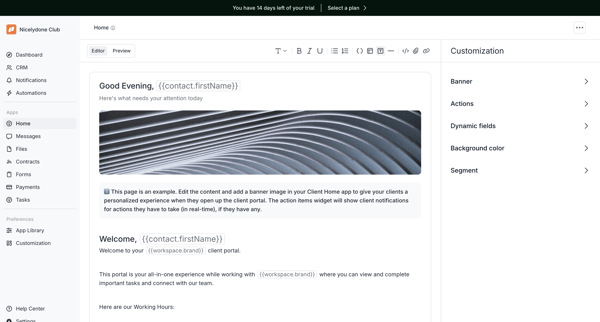 Assembly Dashboard – Nicelydone Club screen