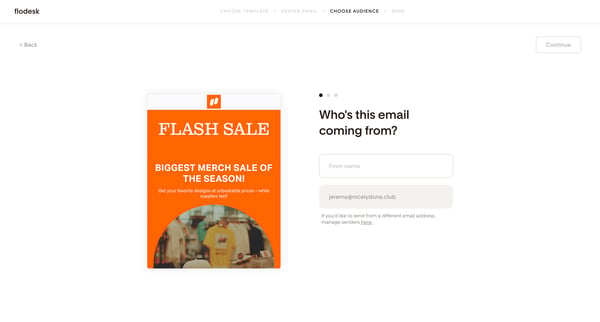 Bold sale announcement | Flodesk screen