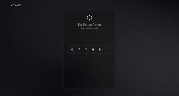 Cosmos - Onboarding screen