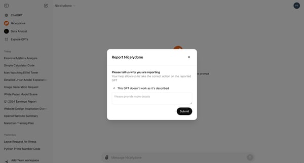 ChatGPT - Nicelydone screen