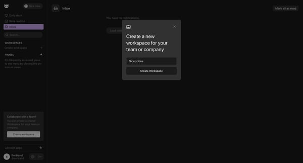 Clew | Inbox screen