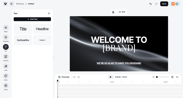 Vimeo screen