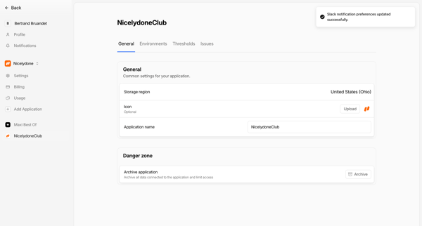 Settings - NicelydoneClub - Nightwatch screen