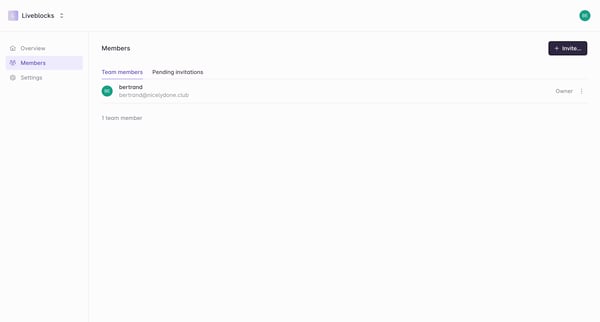 Members | Liveblocks screen