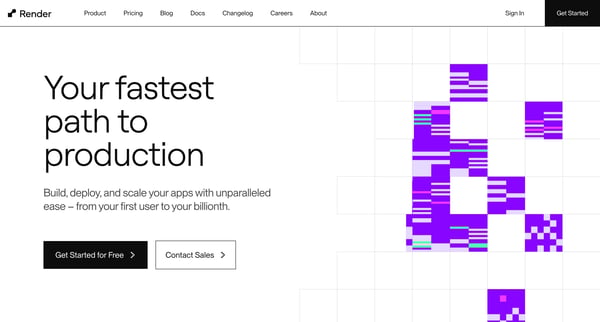 Cloud Application Hosting for Developers | Render screen