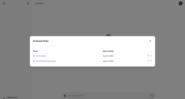ChatGPT screen