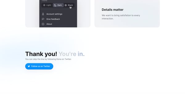 Home - Dona screen