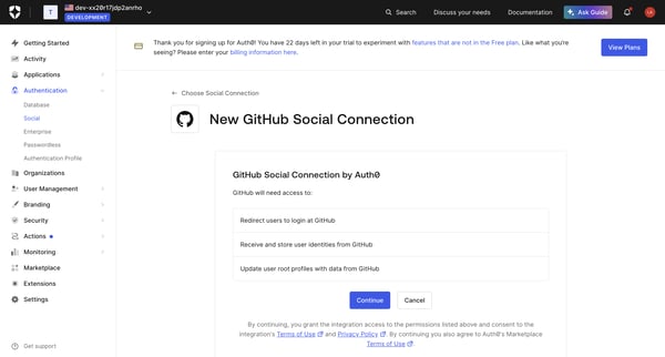Social Connections screen