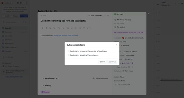 Design the landing page for SaaS (duplicate) - Motion screen
