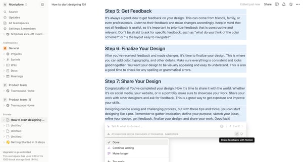 How to start designing 101 screen