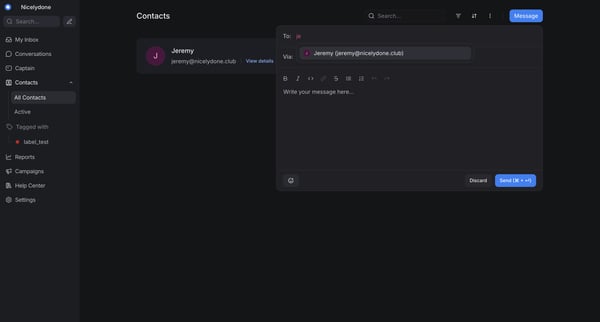 Chatwoot screen