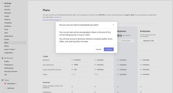 Plans from Linear
