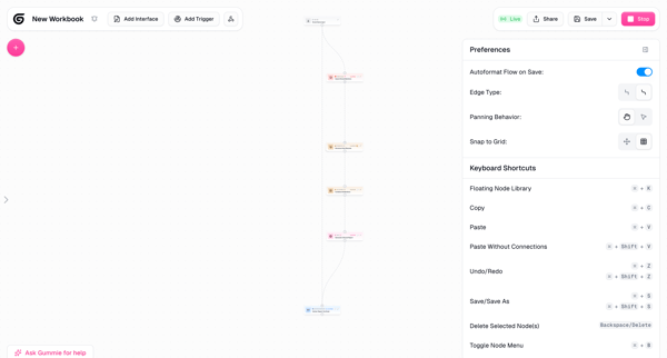 New Workbook | Gumloop screen