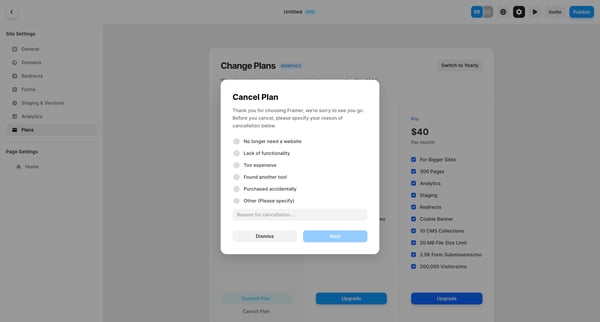Untitled – Framer screen