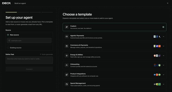 Deck Console screen