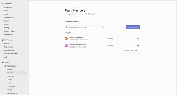 Team members from Linear