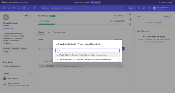 Website Redesign Project | Nicelydone CRM from Capsule