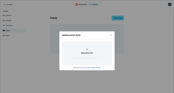 Fonts | Nicelydone screen