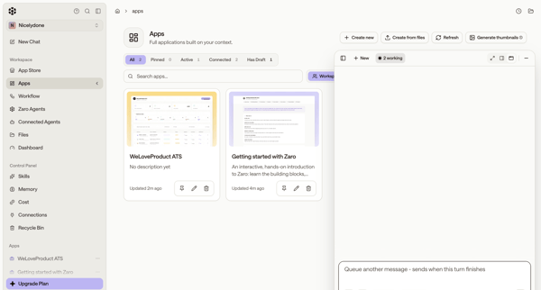 Zaro - The Context Layer for Enterprise AI screen