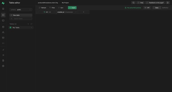 My Project | Supabase from Supabase