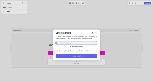 Editor — Tabular screen