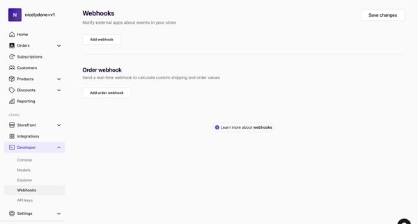 Developer | nicelydone+v1 screen