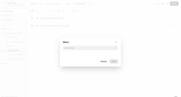 Subfolder - Skiff screen